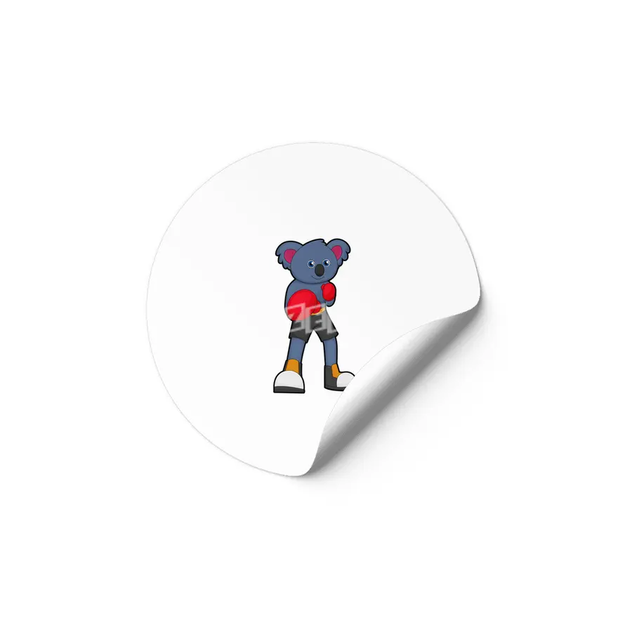 Koala at Boxing with Boxing gloves Etiket