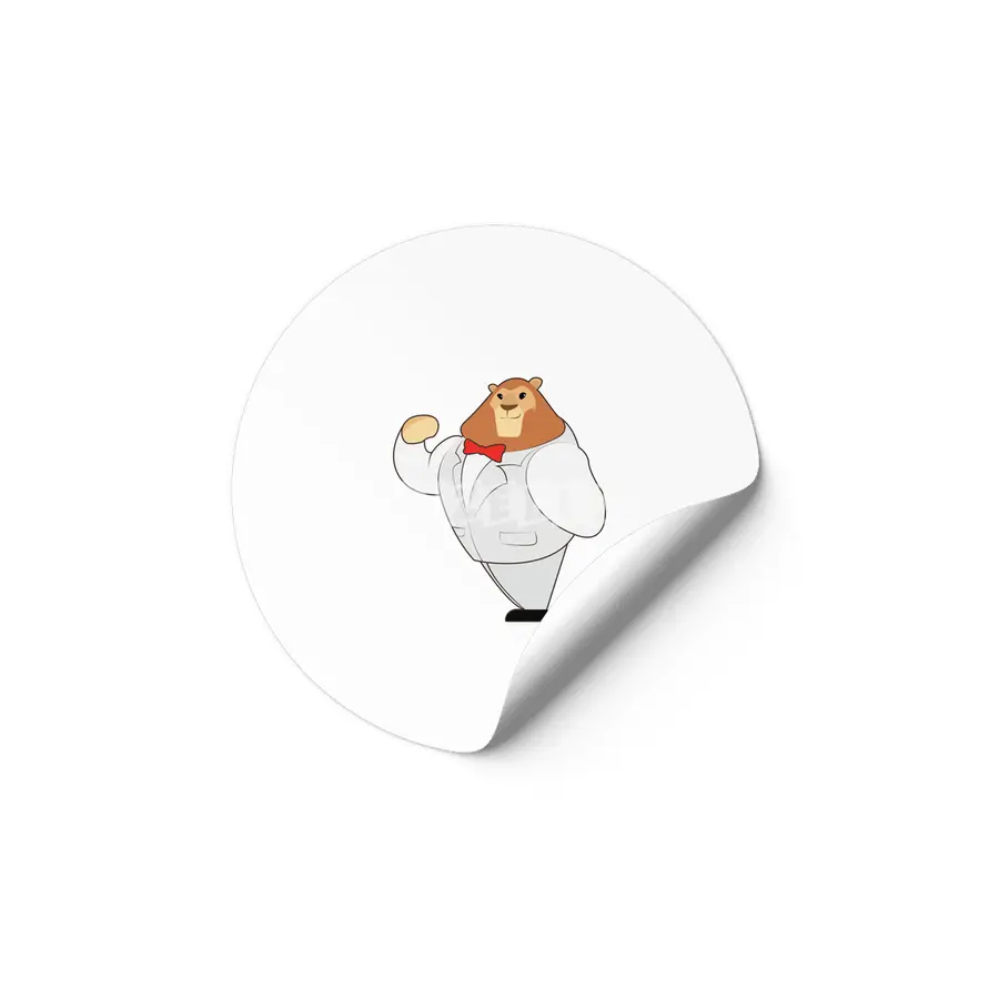 Lion in Suit with Bow tie Etiket