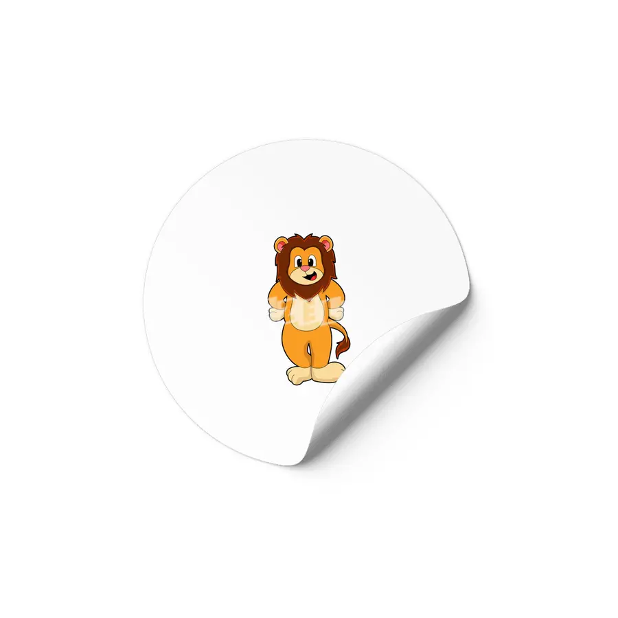 Lion standing Etiket