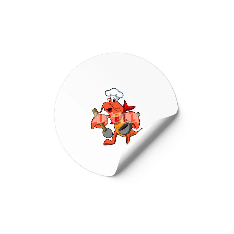 Lobster as Chef with Wooden spoon Etiket