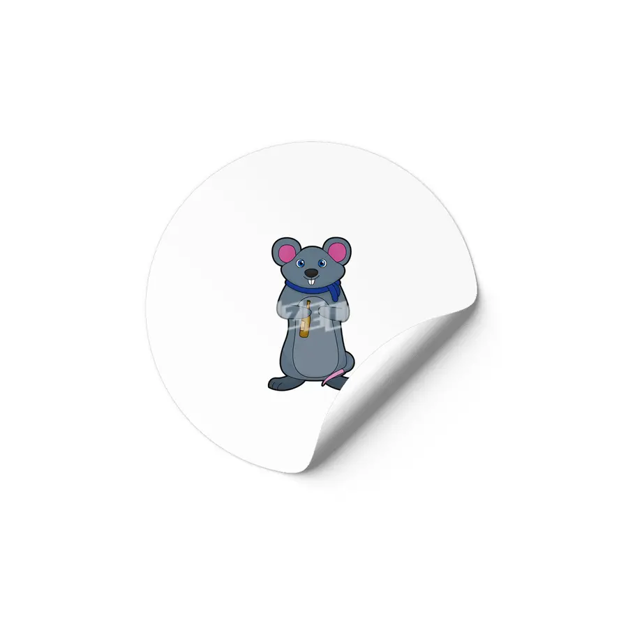 Mouse with Beer bottle Etiket