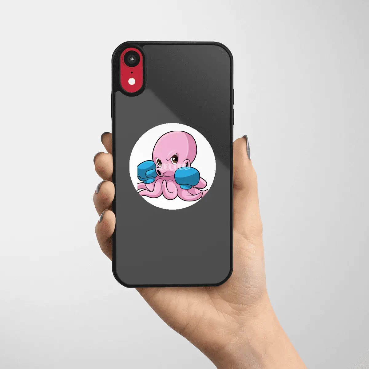 Octopus as Boxer with Boxing gloves Etiket