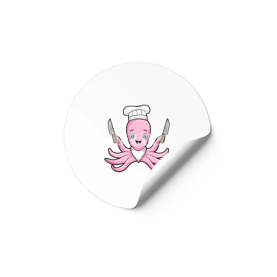 Octopus as Cook with Knives Etiket