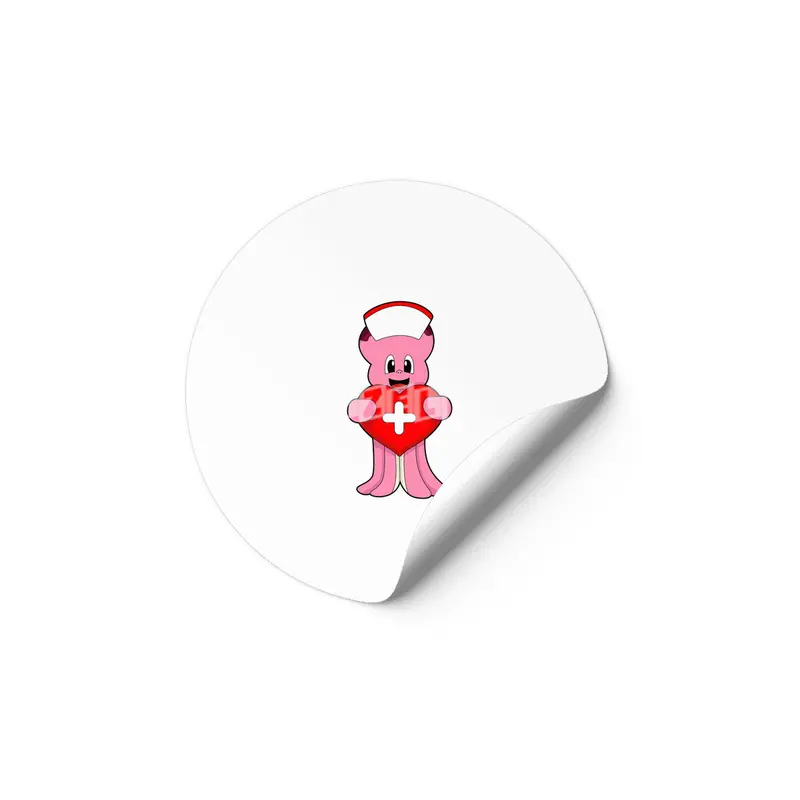 Octopus as Nurse with Heart Etiket