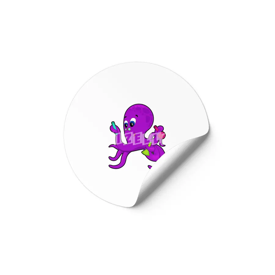 Octopus as Teacher with Laboratory equipment Etiket
