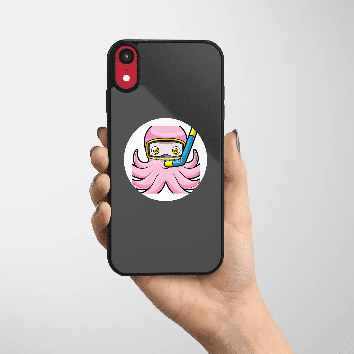 Octopus at Diving with Snorkel & Swimming goggles Etiket