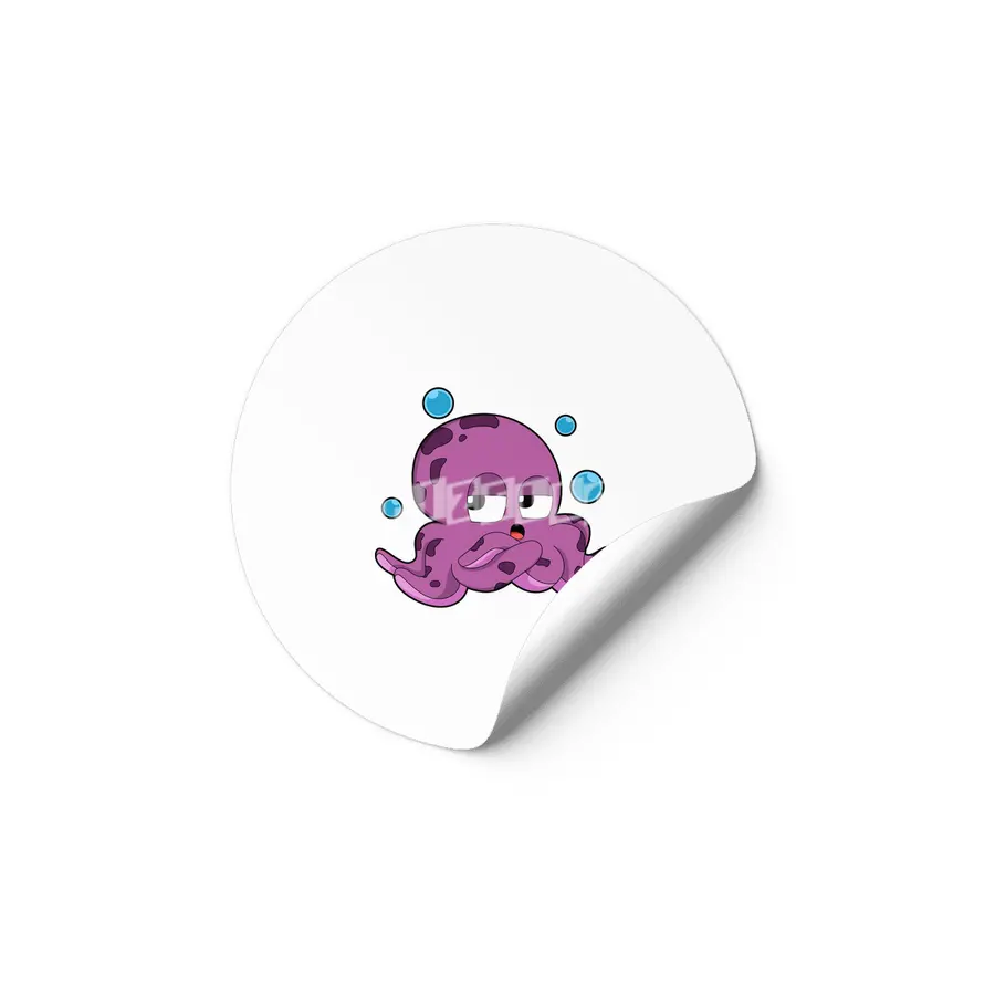 Octopus with Air bubbles Etiket