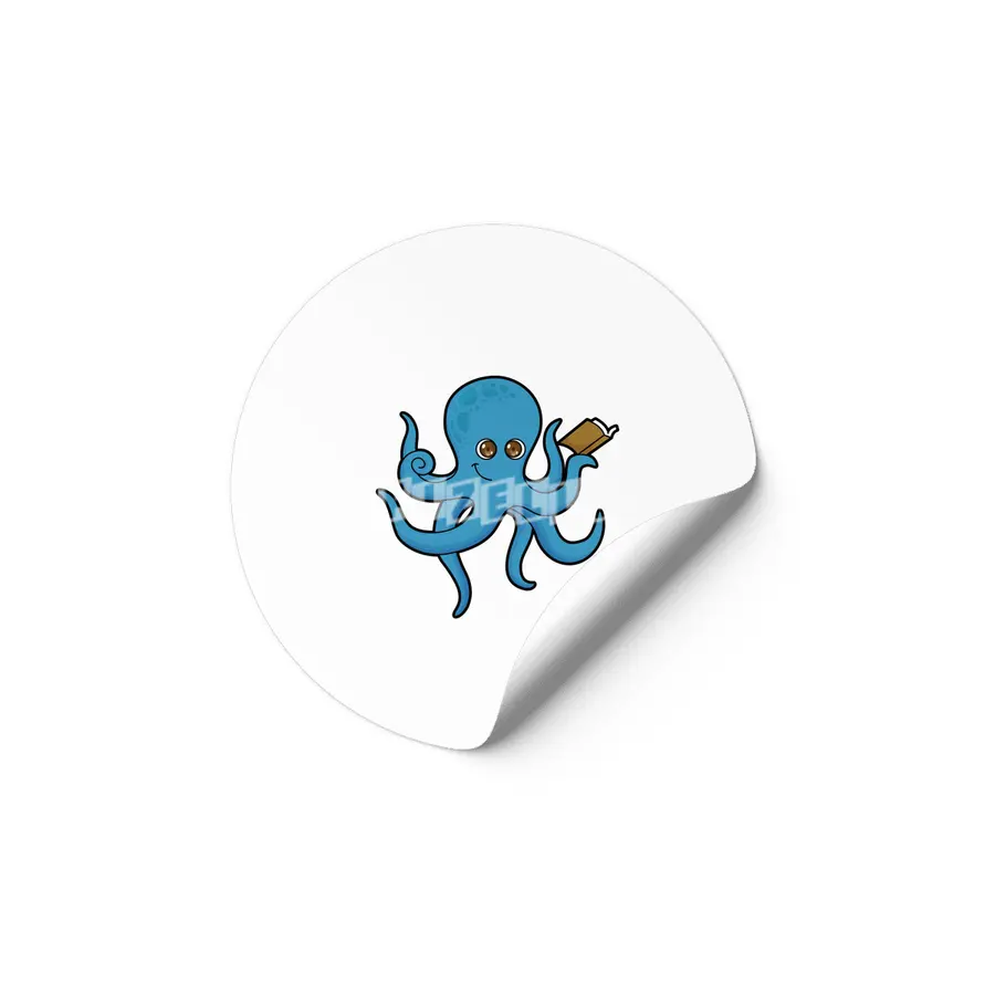 Octopus with Book Etiket