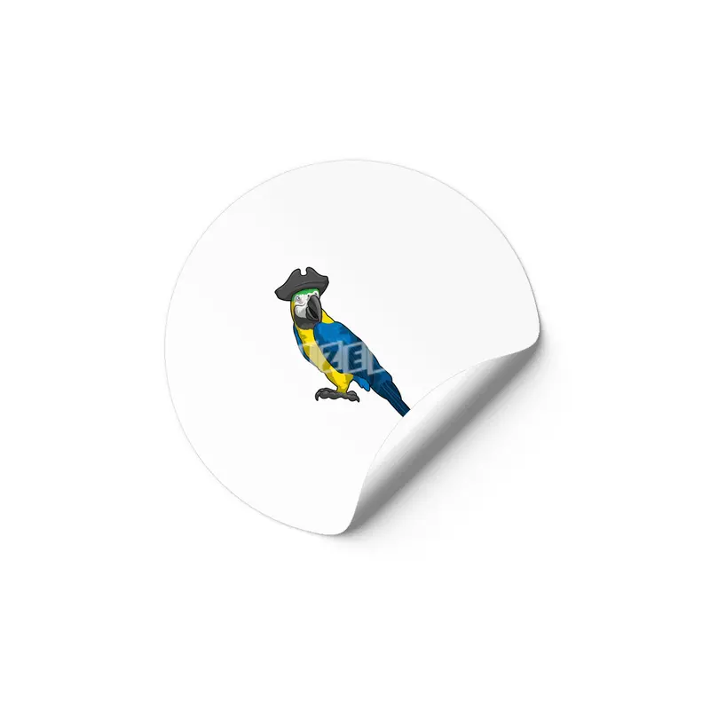 Parrot as Pirate with Hat Etiket