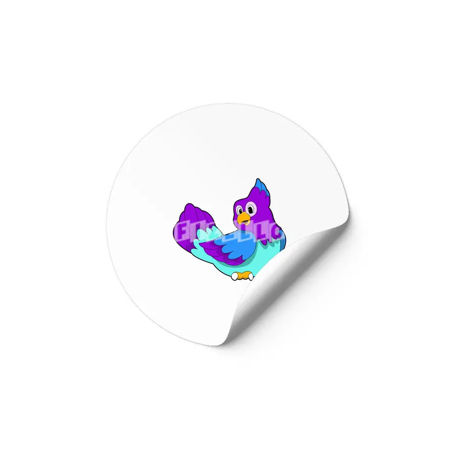 Parrot blue Etiket