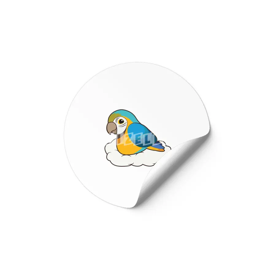 Parrot with Cloud Etiket