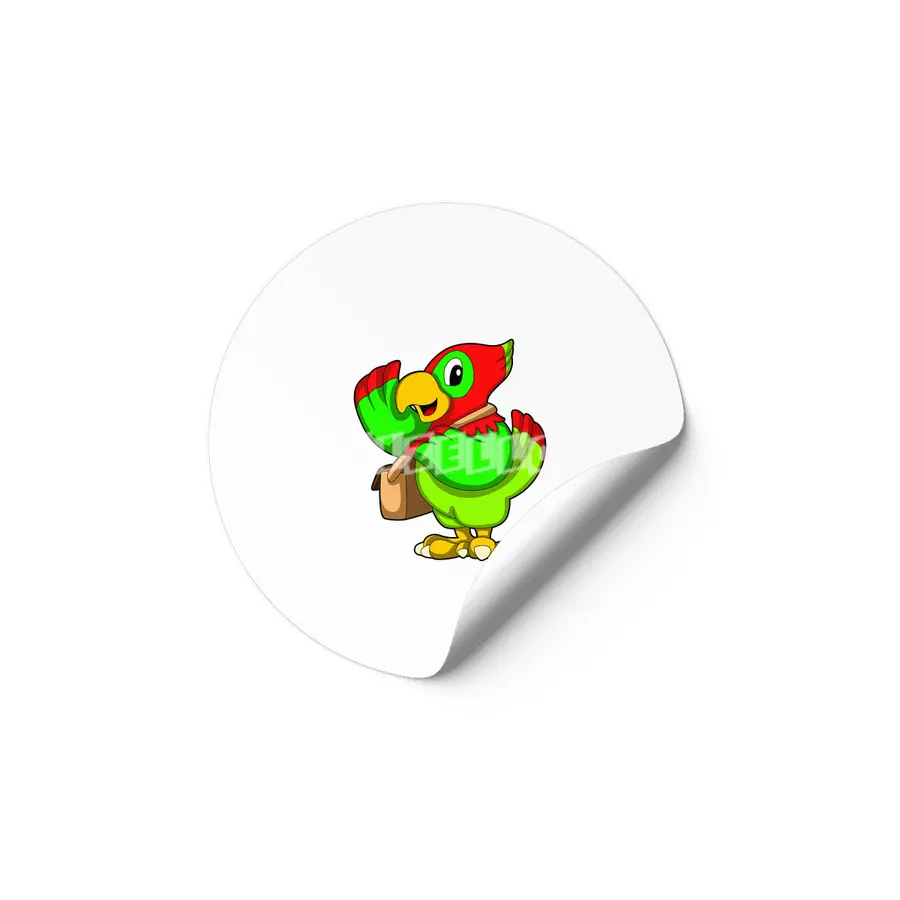 Parrot with Purse Etiket