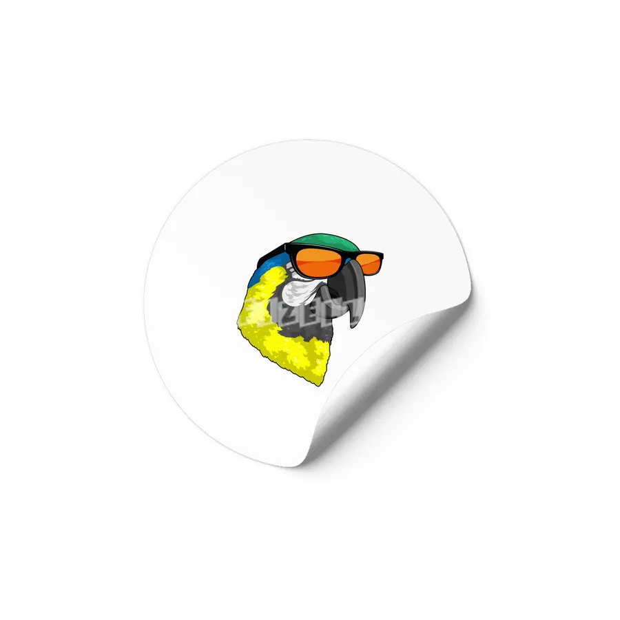 Parrot with Sunglasses Etiket