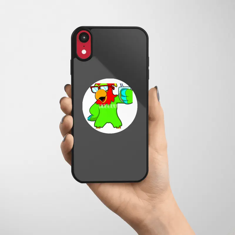 Parrot with Sunglasses & Drink Etiket