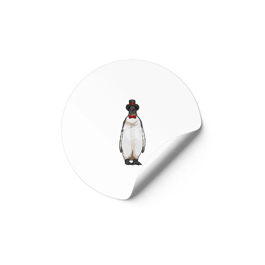 Penguin as Gentleman with Hat Etiket