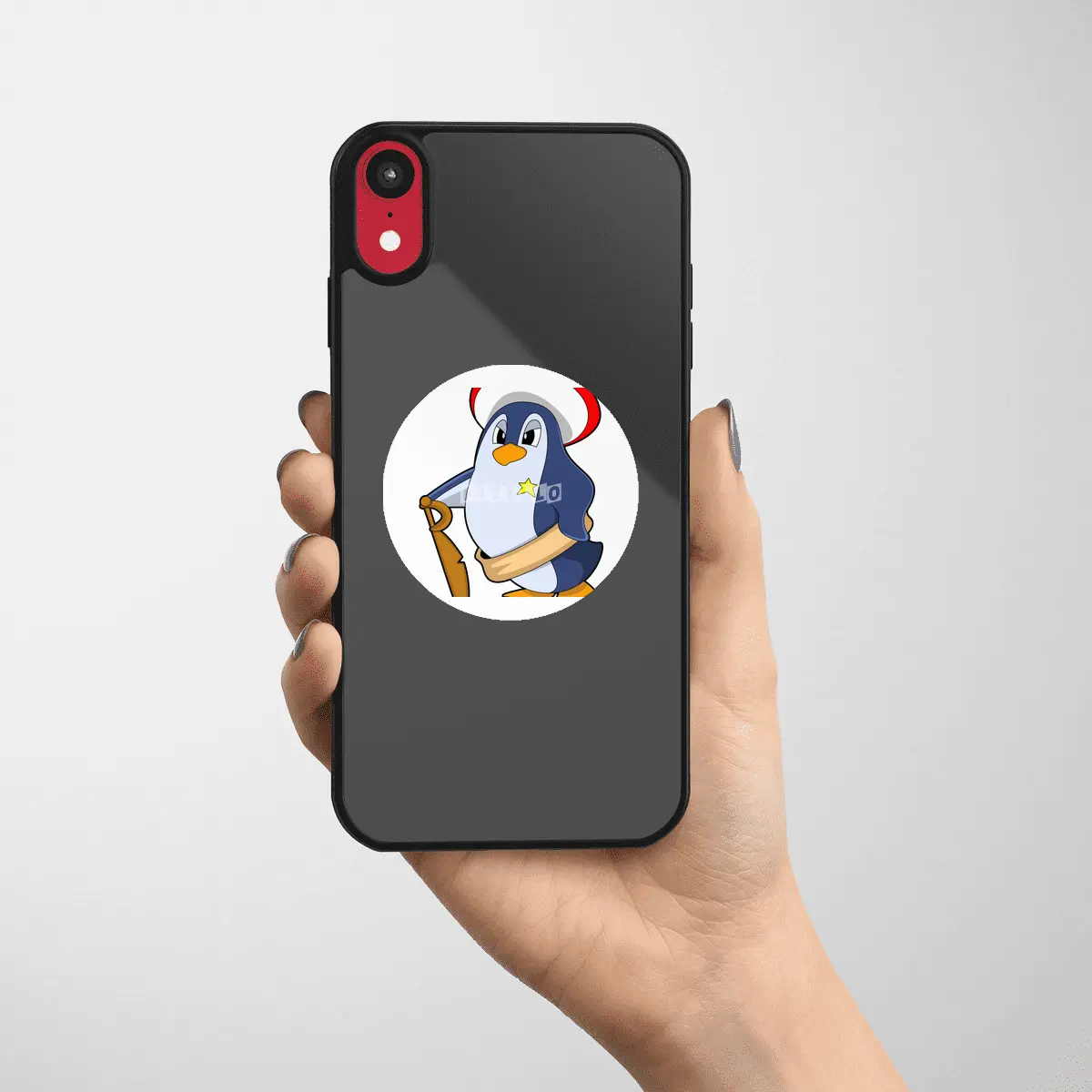 Penguin as Pirate with Hat Etiket