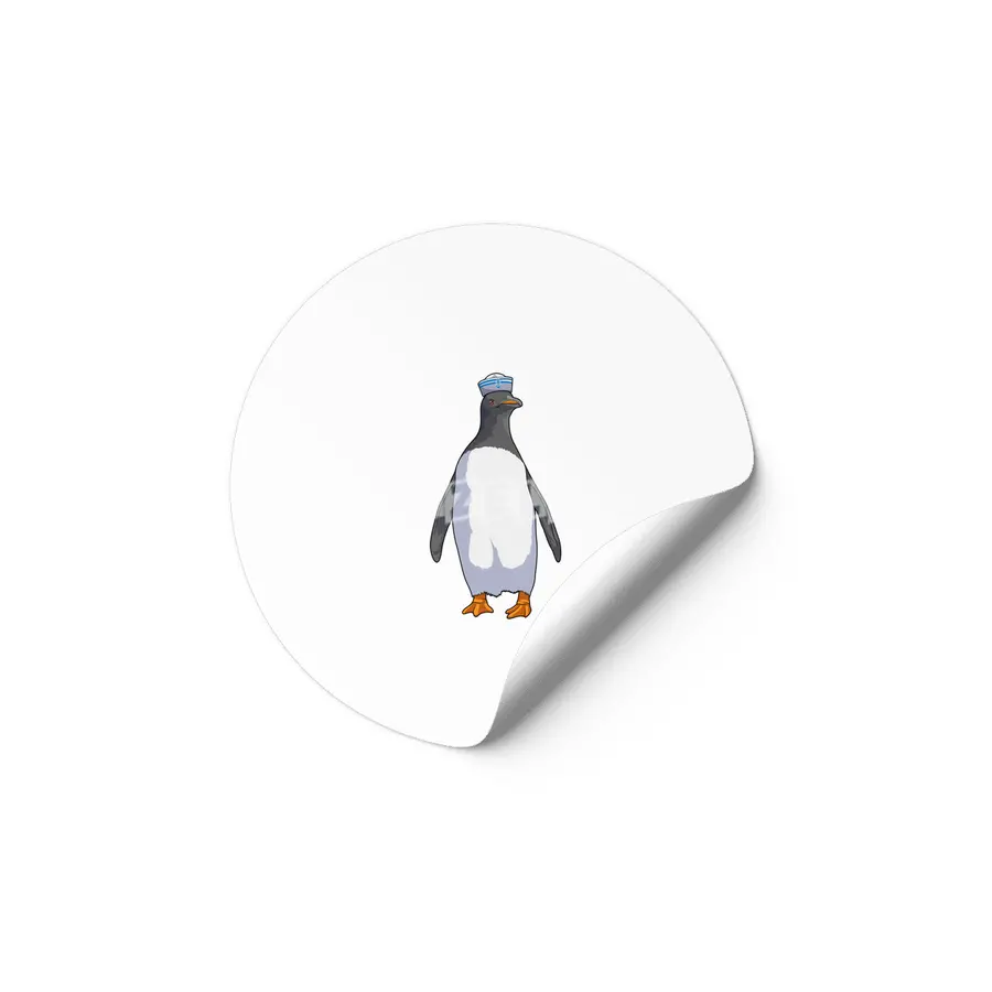 Penguin as Sailor with Hat Etiket
