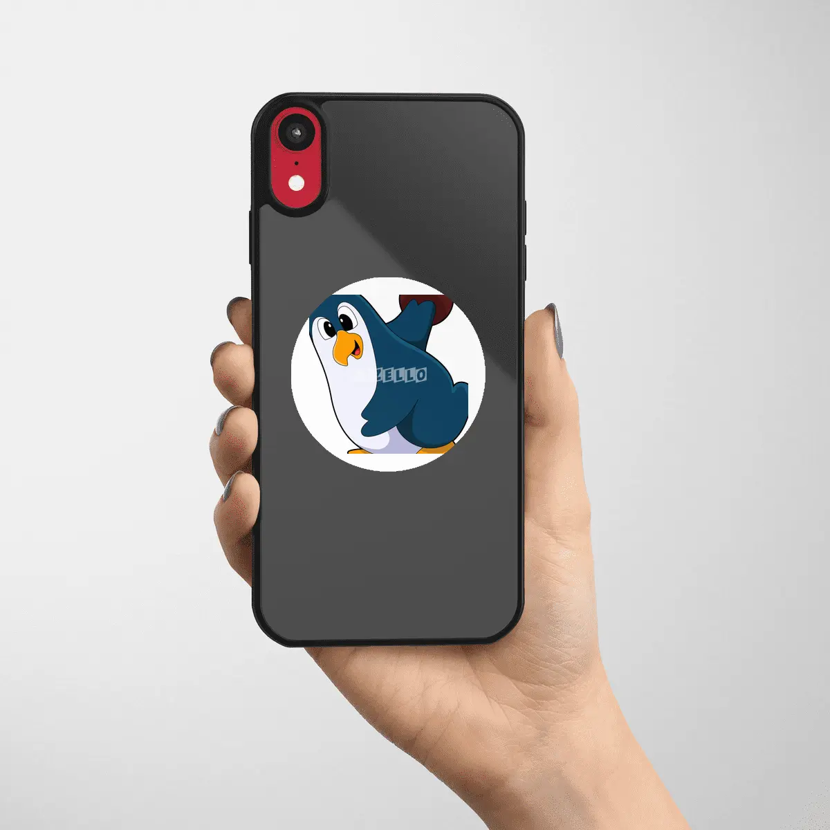 Penguin at Bowling with Bowling ball Etiket
