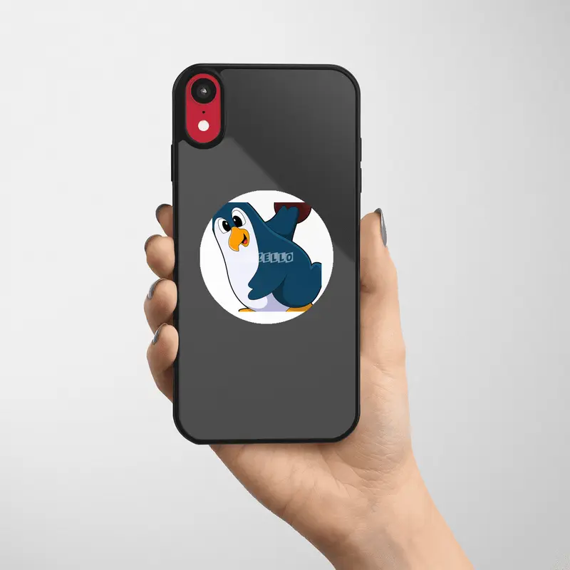 Penguin at Bowling with Bowling ball Etiket