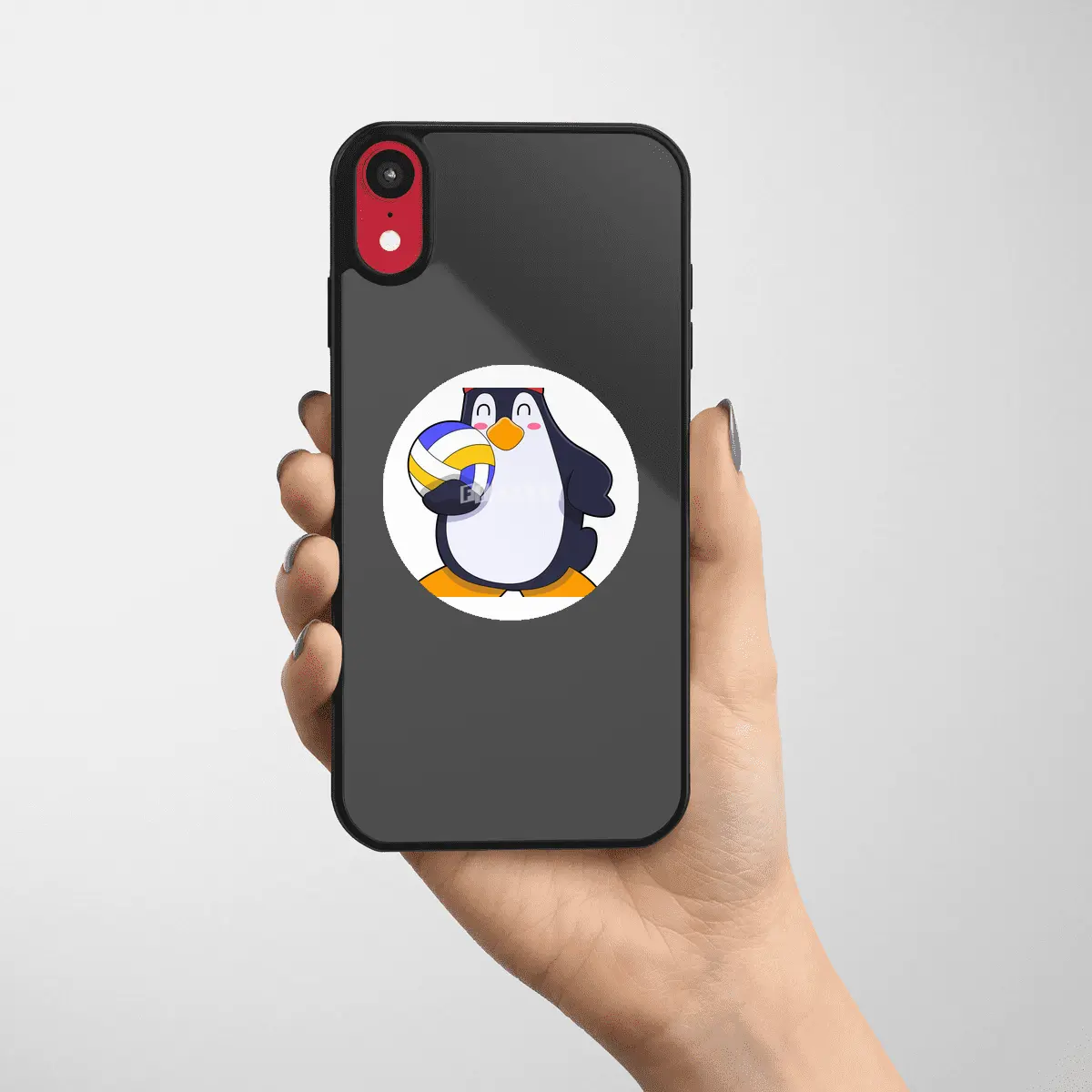 Penguin at Volleyball Sports Etiket