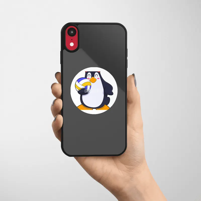 Penguin at Volleyball Sports Etiket