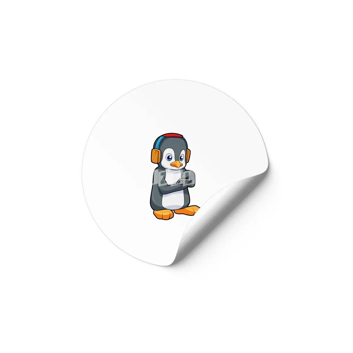 Penguin Music Headphone Etiket