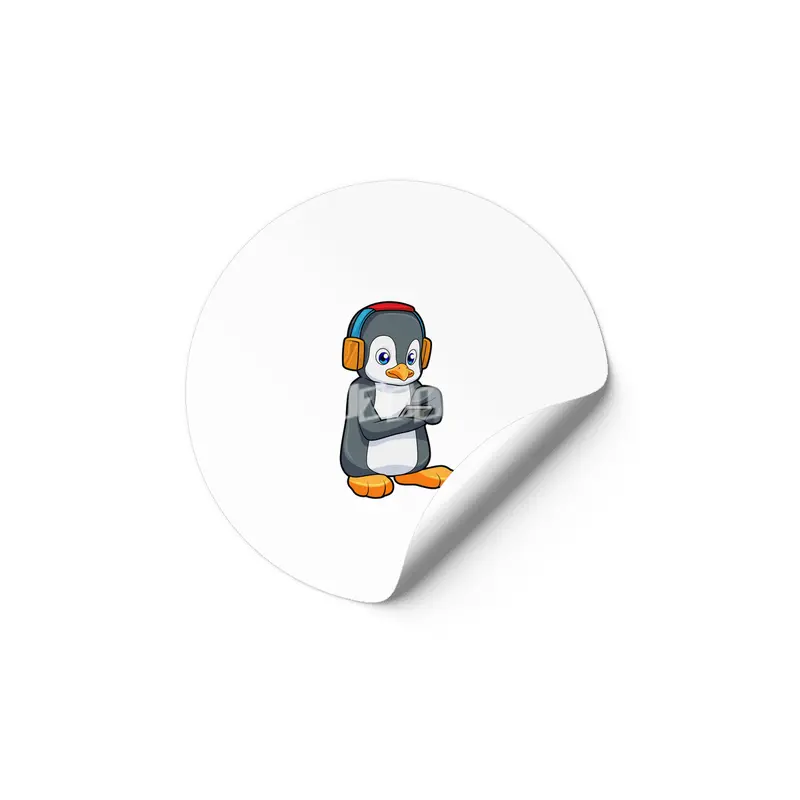 Penguin Music Headphone Etiket