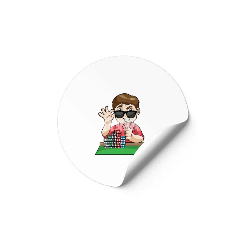 Poker player at Poker with Sunglasses Etiket