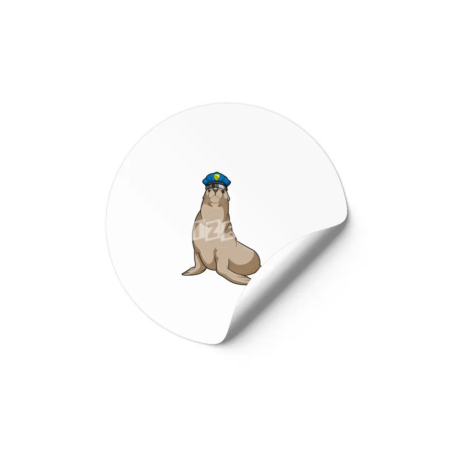 Seal as Police officer Etiket