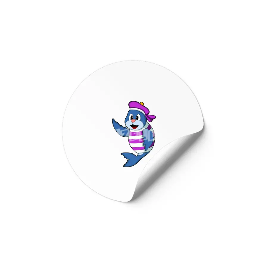 Seal as Sailor with Hat Etiket