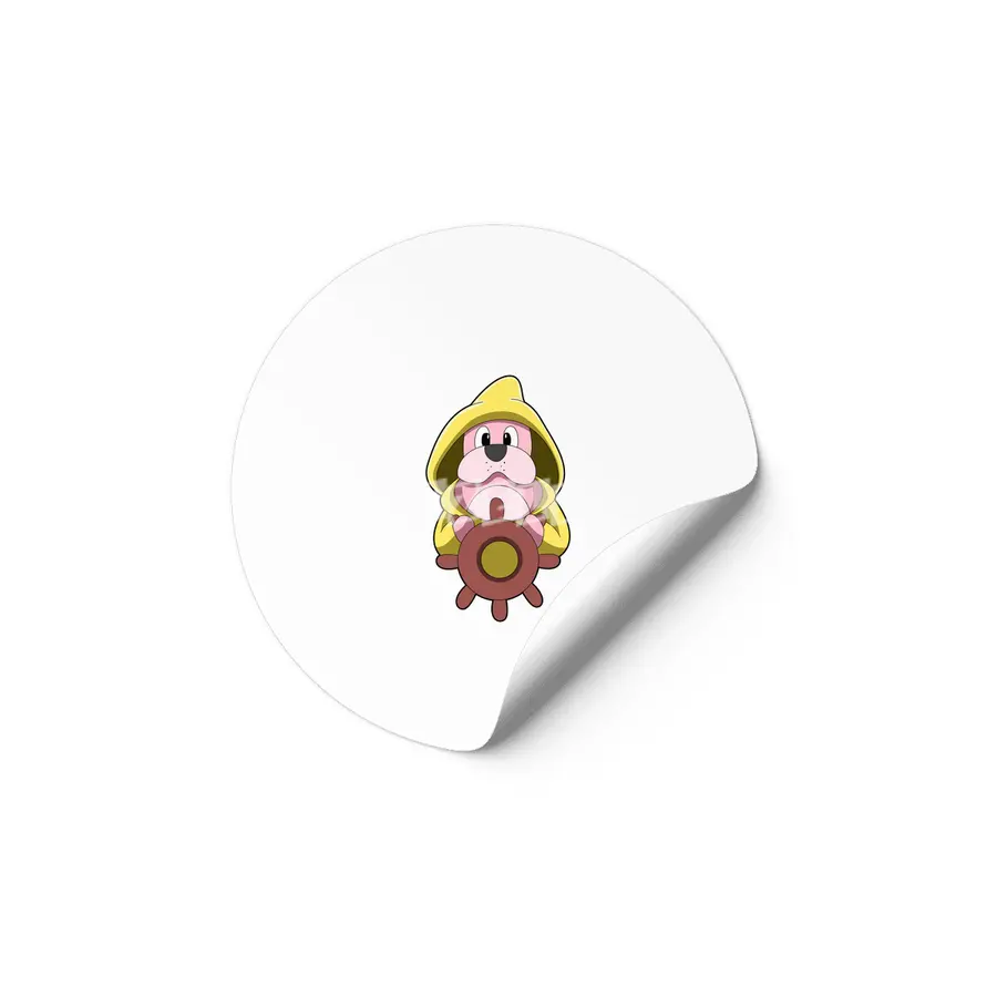 Seal as Sailor with Steering wheel Etiket