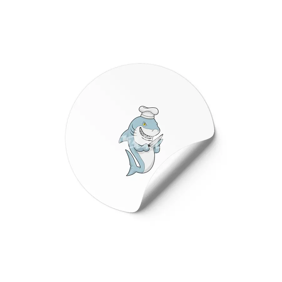 Shark as Cook with Knife Etiket