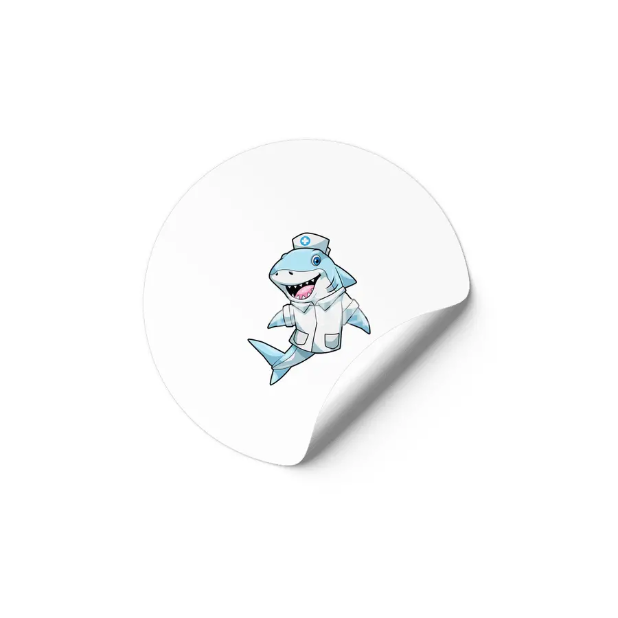 Shark as Nurse with Coat Etiket