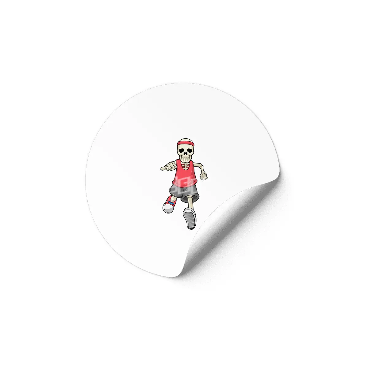 Skeleton at Running with Headband Etiket