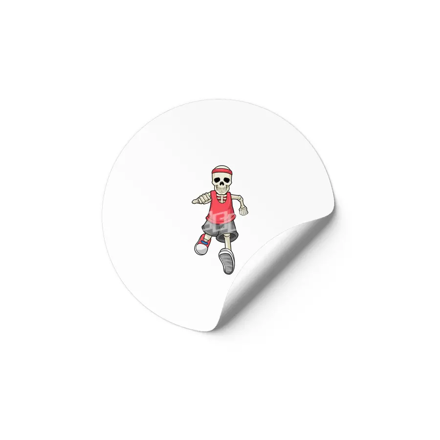 Skeleton at Running with Headband Etiket