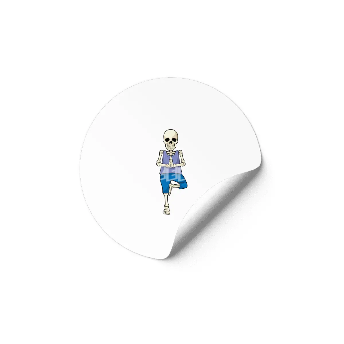 Skeleton at Yoga Stretching Etiket