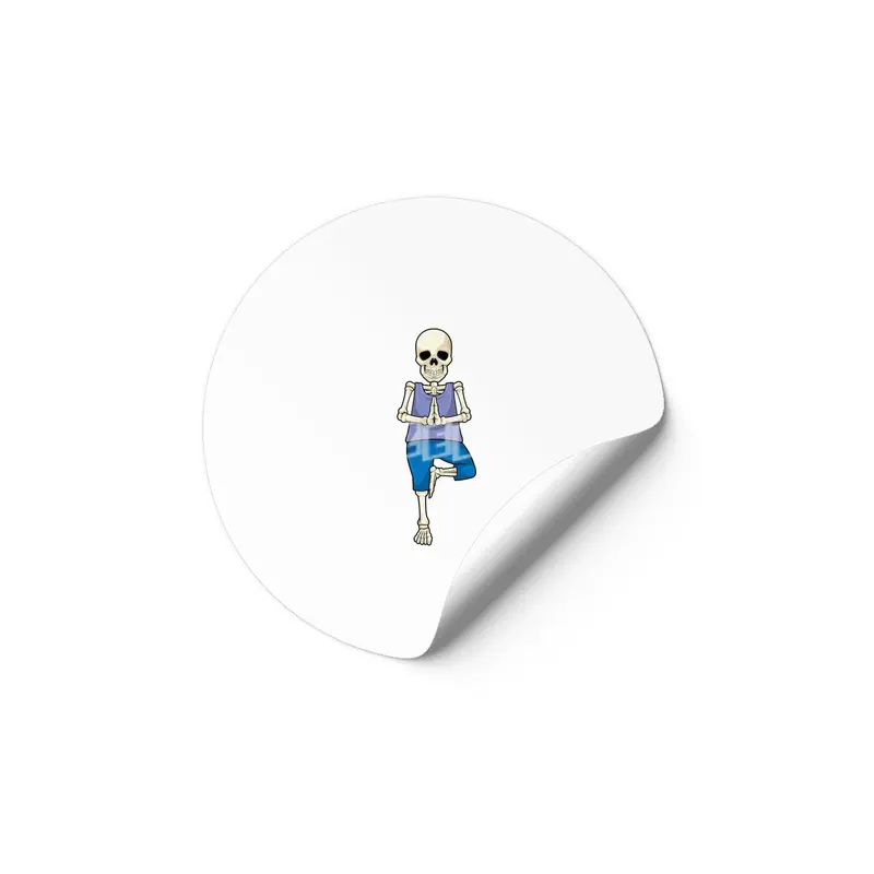 Skeleton at Yoga Stretching Etiket