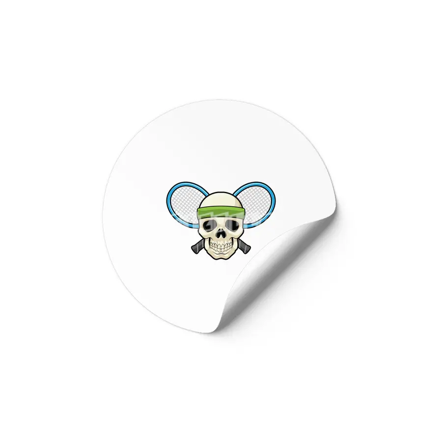 Skull Tennis Tennis racket Etiket