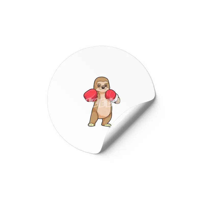 Sloth as Boxer with Boxing gloves Etiket