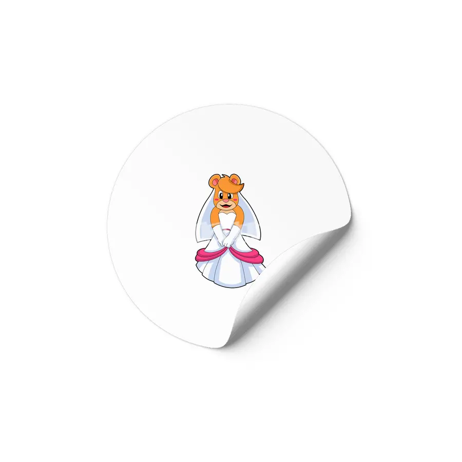 Bear with Wedding dress & Veil Etiket
