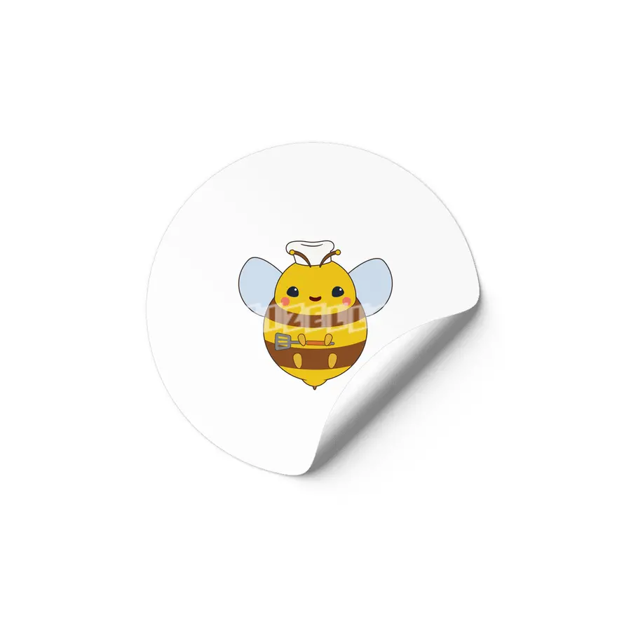 Bee as Cook with Chef's hat & Spatula Etiket