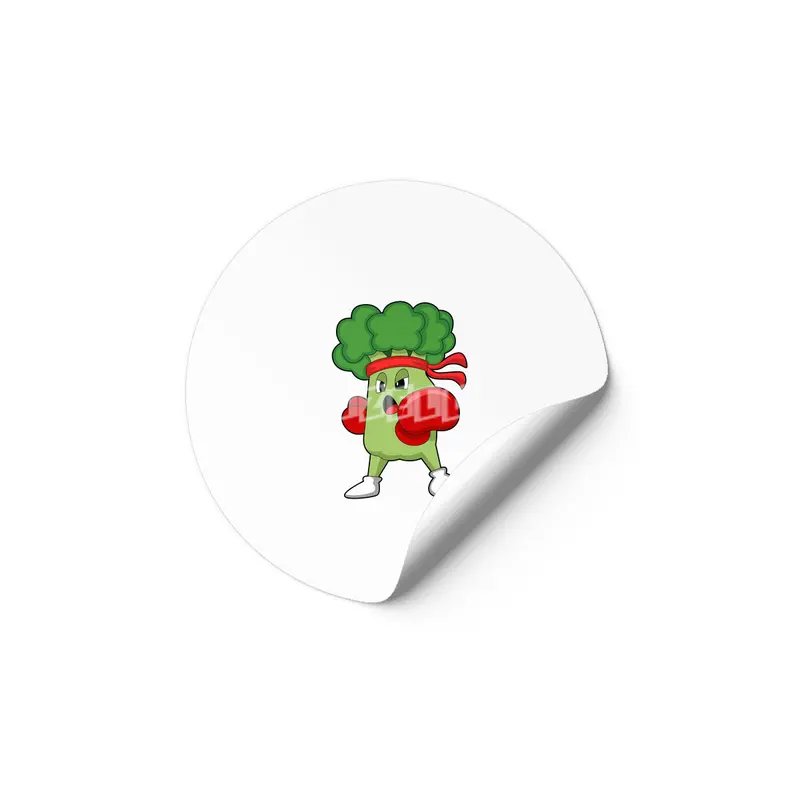 Broccoli at Boxing with Boxing gloves Etiket