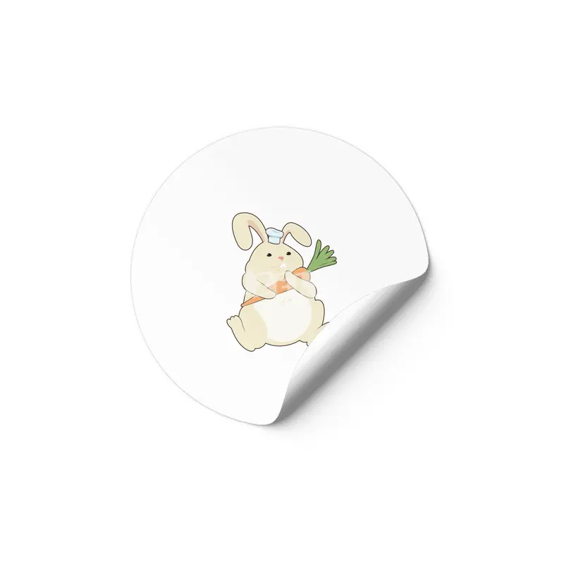 Bunny as Cook with Carrot Etiket