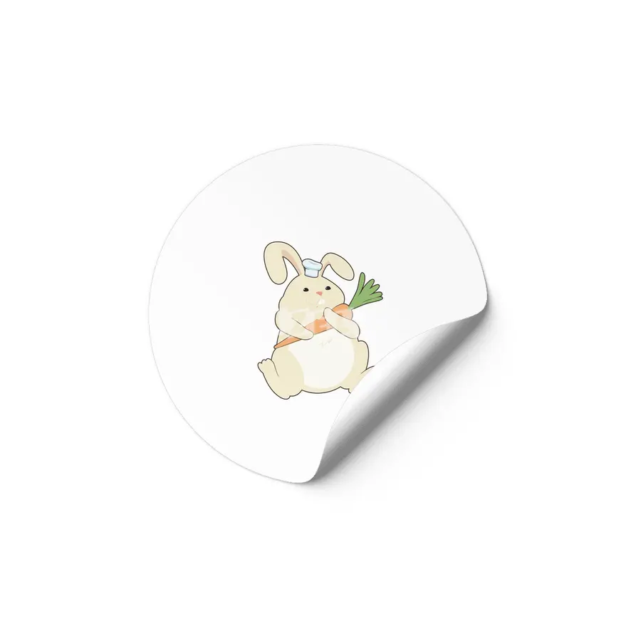Bunny as Cook with Carrot Etiket