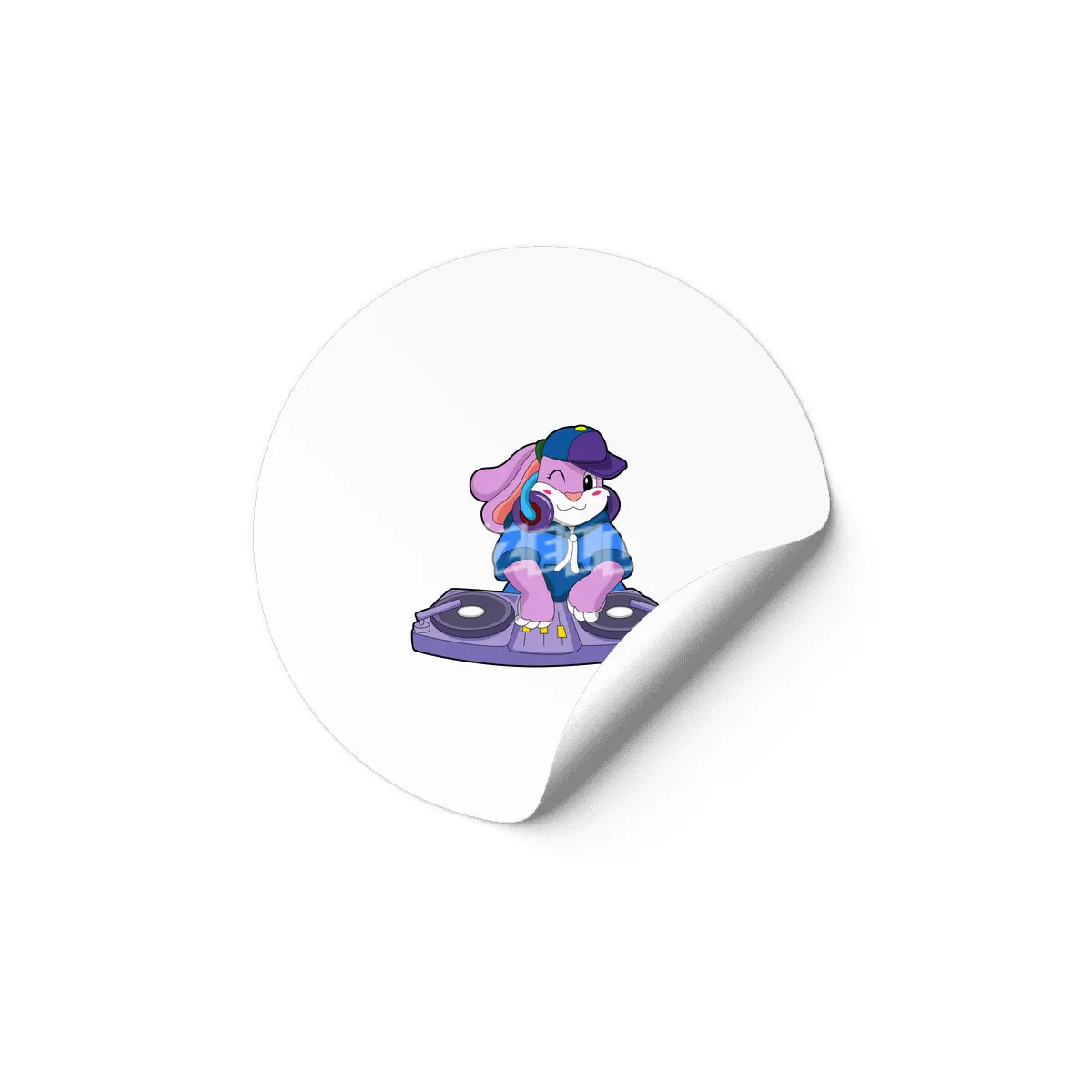 Bunny as Musician with Mixer Etiket