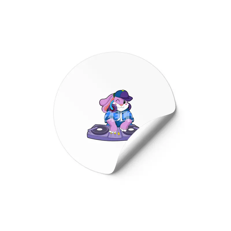 Bunny as Musician with Mixer Etiket