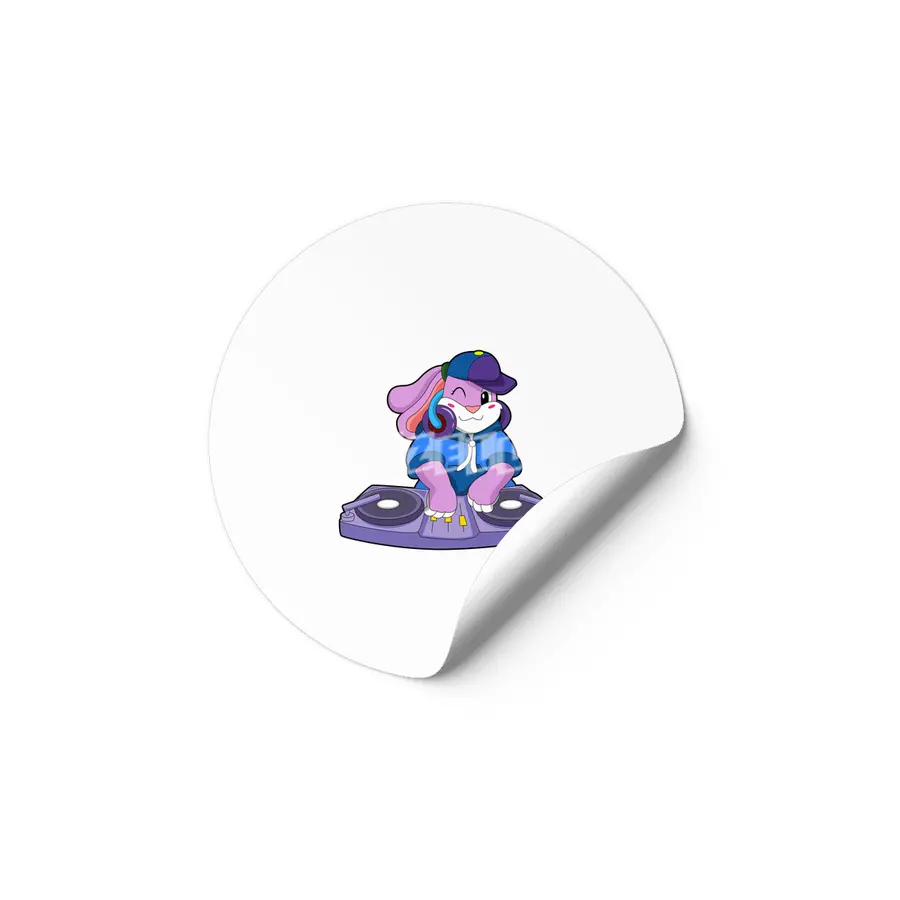 Bunny as Musician with Mixer Etiket
