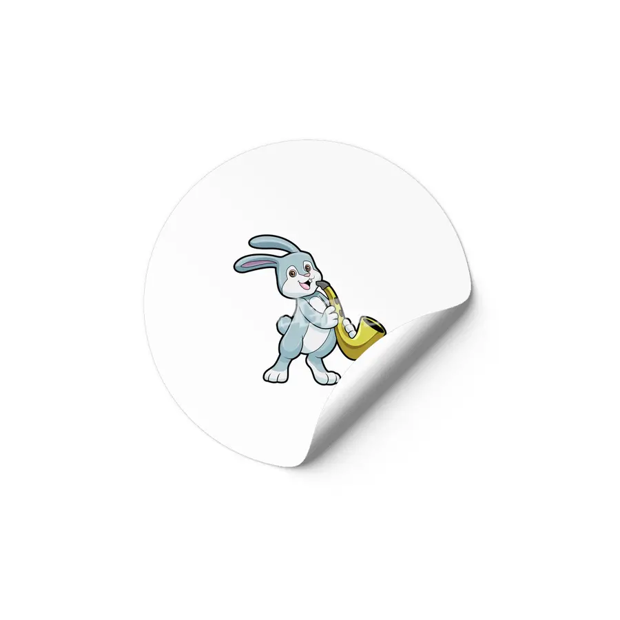 Bunny at Music with Saxophone Etiket