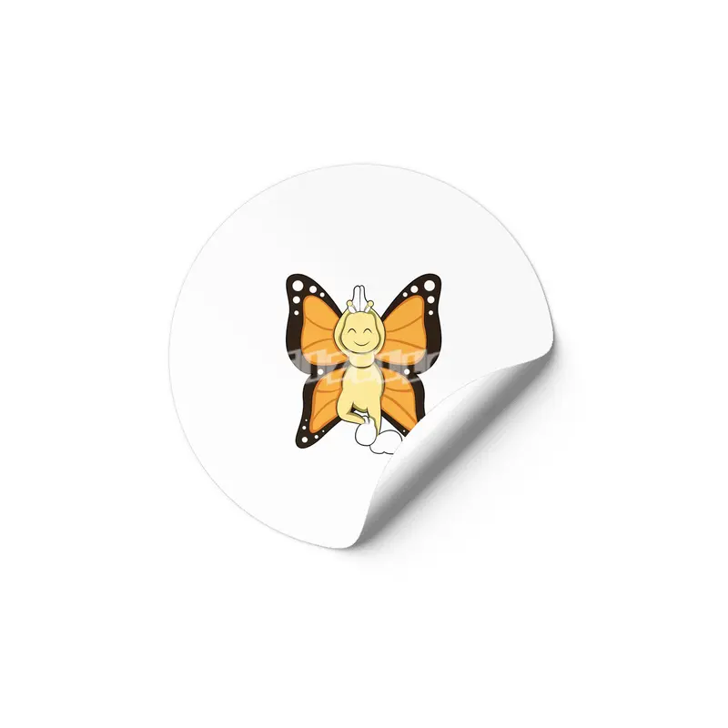 Butterfly at Yoga Stretching exercises Etiket