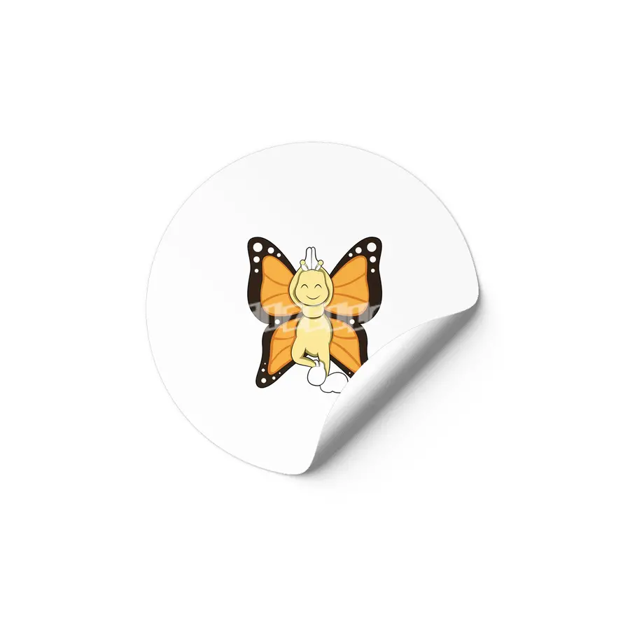 Butterfly at Yoga Stretching exercises Etiket